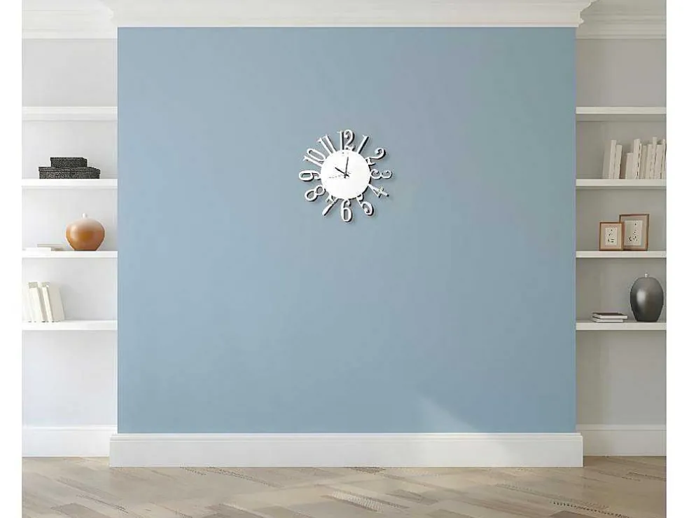 Klok Numbers 1, Wit, Zwart, 50X1,5X50 Cm, Epikasa