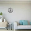 Klok Vintage 9, Zwart, Zilver, 50X1,5X50 Cm, Epikasa