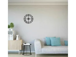 Klok Vintage 1, Zwart, Zilver, 50X0,16X50 Cm, Epikasa