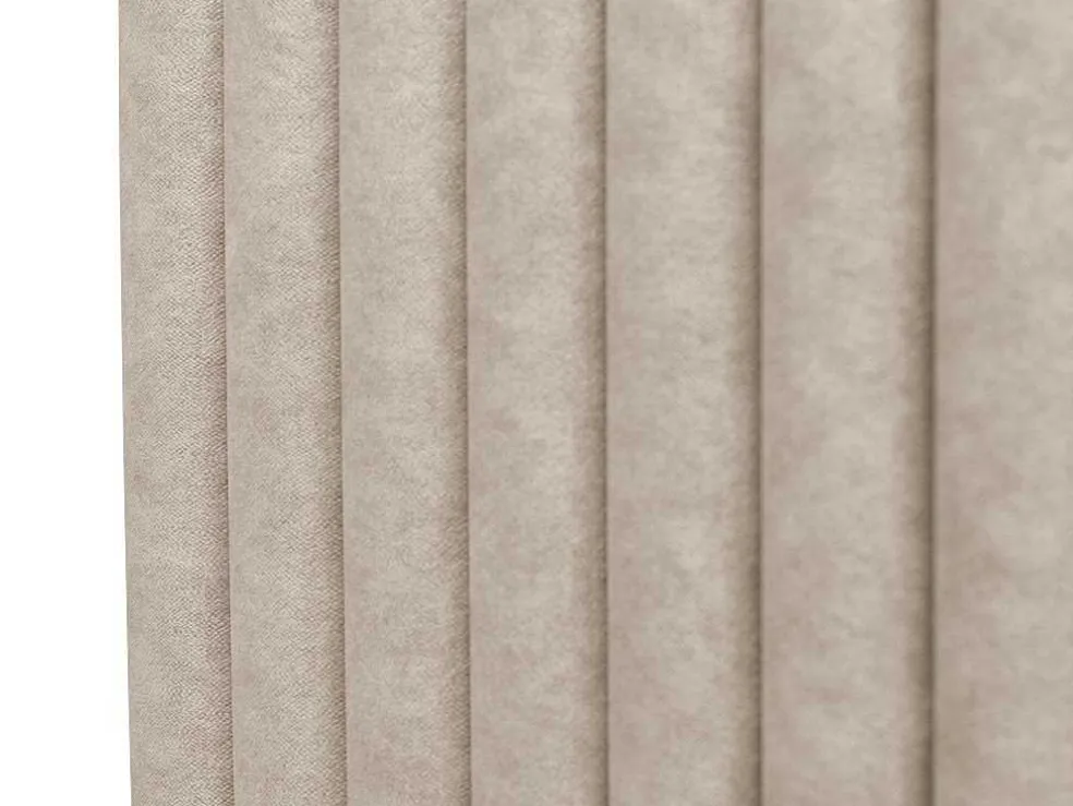Kofferbed En Hoofdeinde Met Verticale Stiksels - 180 X 200 Cm - Stof - Beige - Sarah