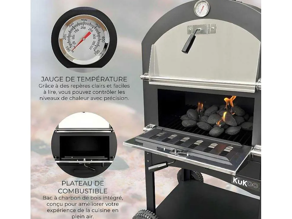 Kukoo Pizza Oven - Buiten + Pizzaschep
