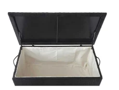 Kussenbox Van Polyrattan Mcw-D88 Iii, Premium Zwart, 51X115X59Cm 250L