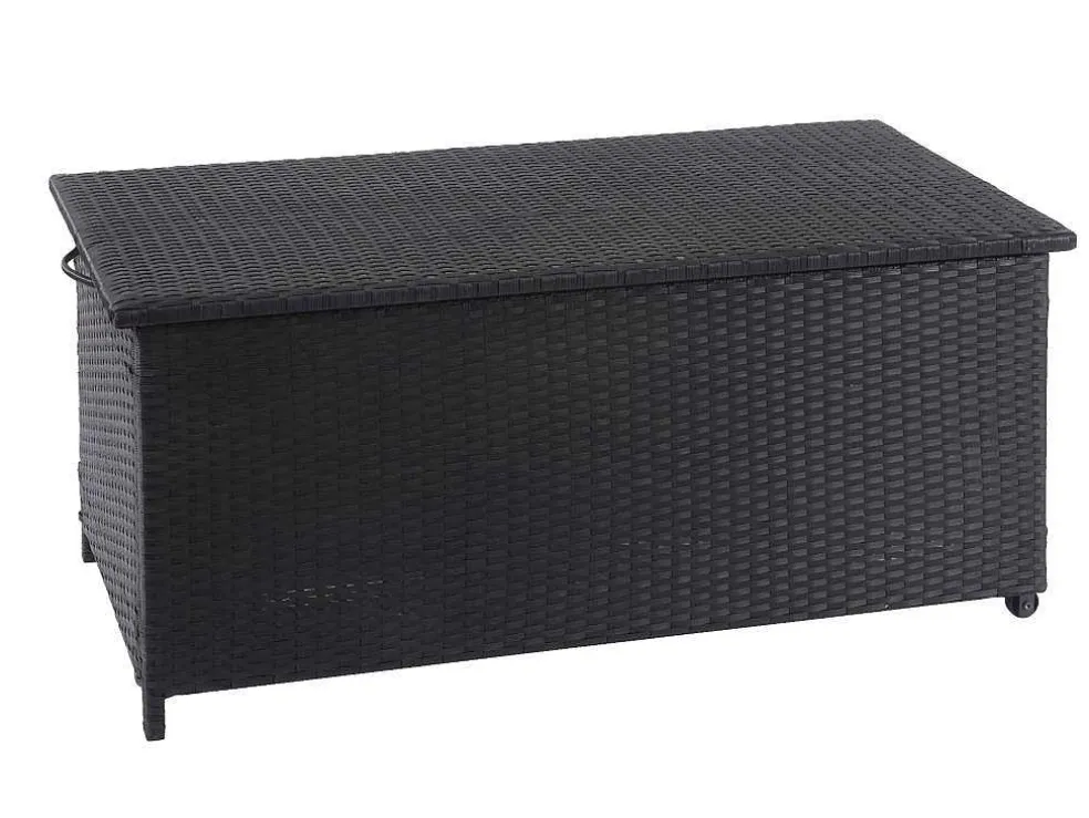 Kussenbox Van Polyrattan Mcw-D88 Iii, Premium Zwart, 51X115X59Cm 250L