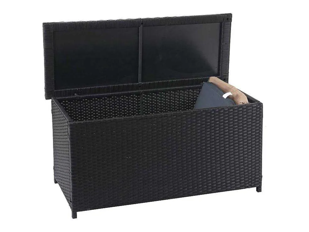 Kussenbox Van Polyrattan Mcw-D88 Iii, Basic Zwart, 63X135X52Cm 320L