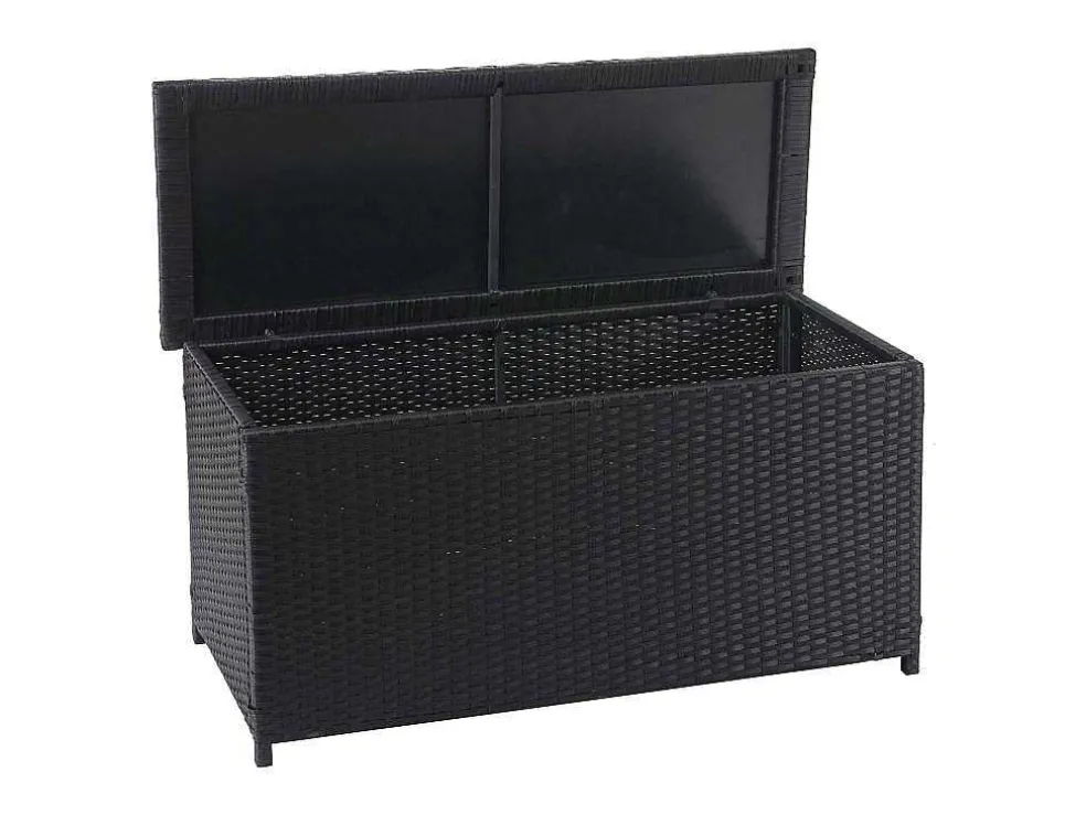 Kussenbox Van Polyrattan Mcw-D88 Iii, Basic Zwart, 63X135X52Cm 320L
