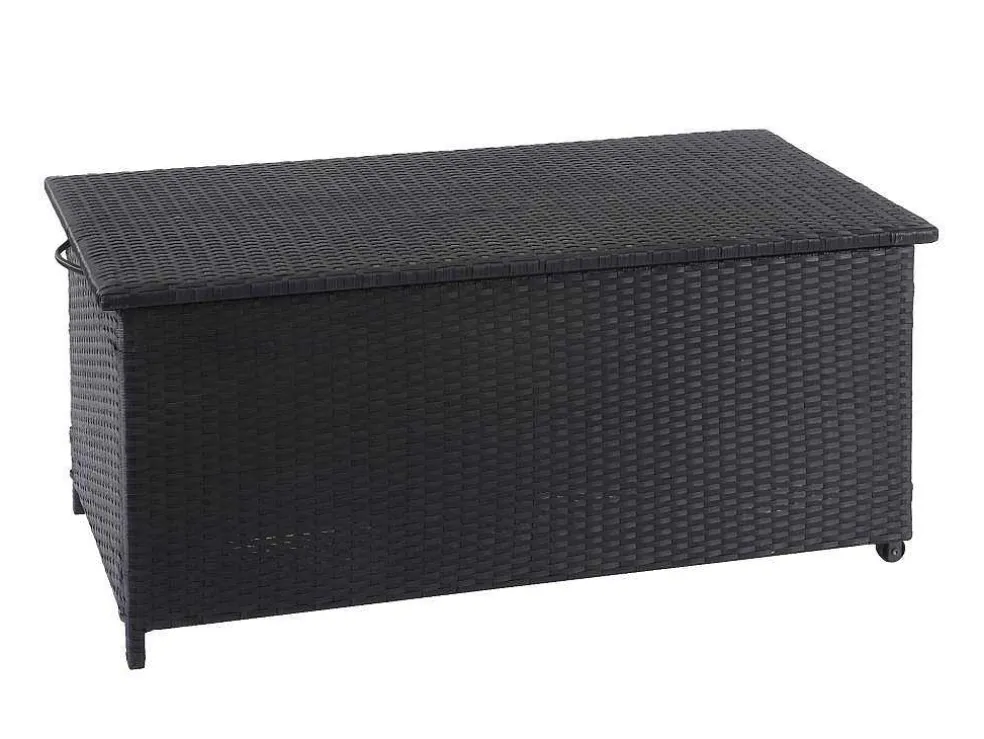 Kussenbox Van Polyrattan Mcw-D88 Iii, Premium Zwart, 51X100X50Cm 170L