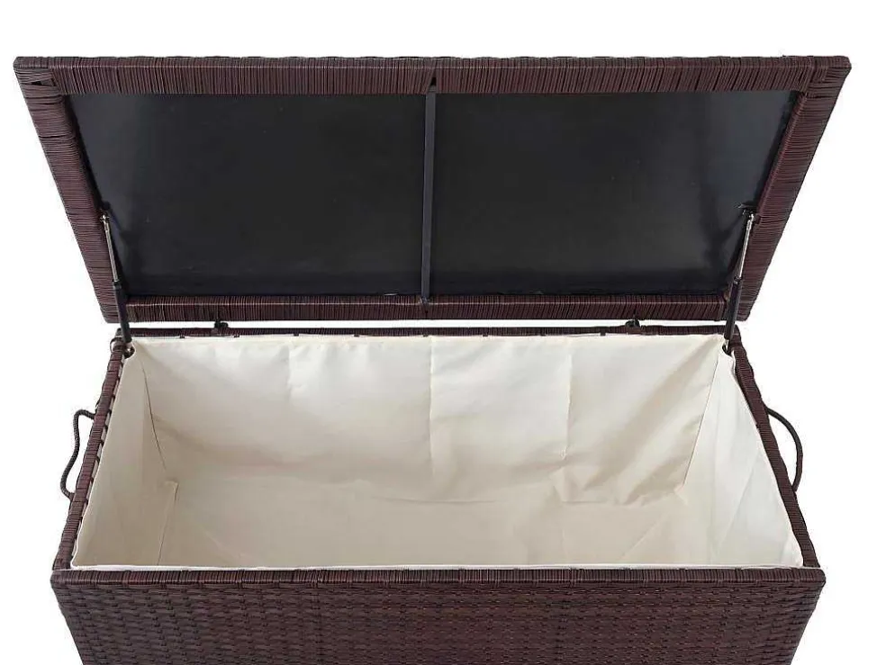 Kussenbox Van Polyrattan Mcw-D88 Iii, Premium Bruin, 80X160X94Cm 950L