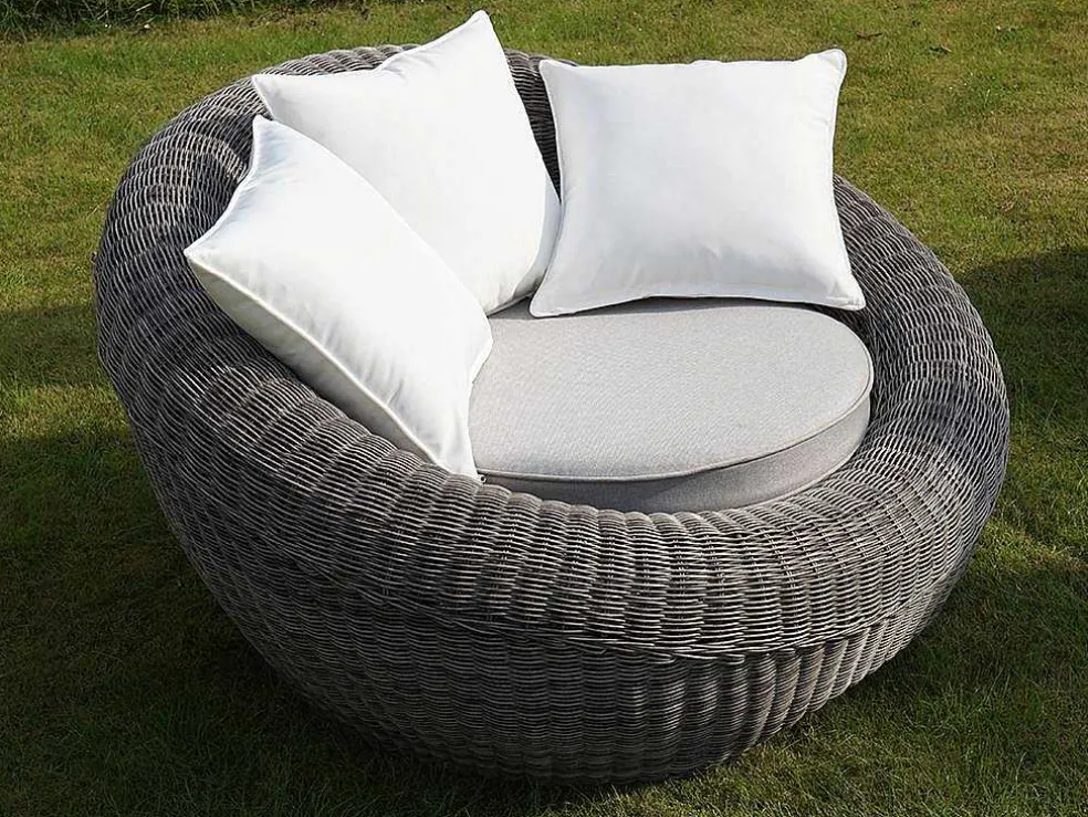 Loungeset Van Geweven Hars - Grijs - Zitbank, 2 Fauteuils En Salontafel - Whiteheaven