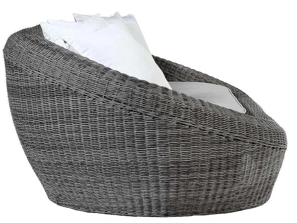 Loungeset Van Geweven Hars - Grijs - Zitbank, 2 Fauteuils En Salontafel - Whiteheaven