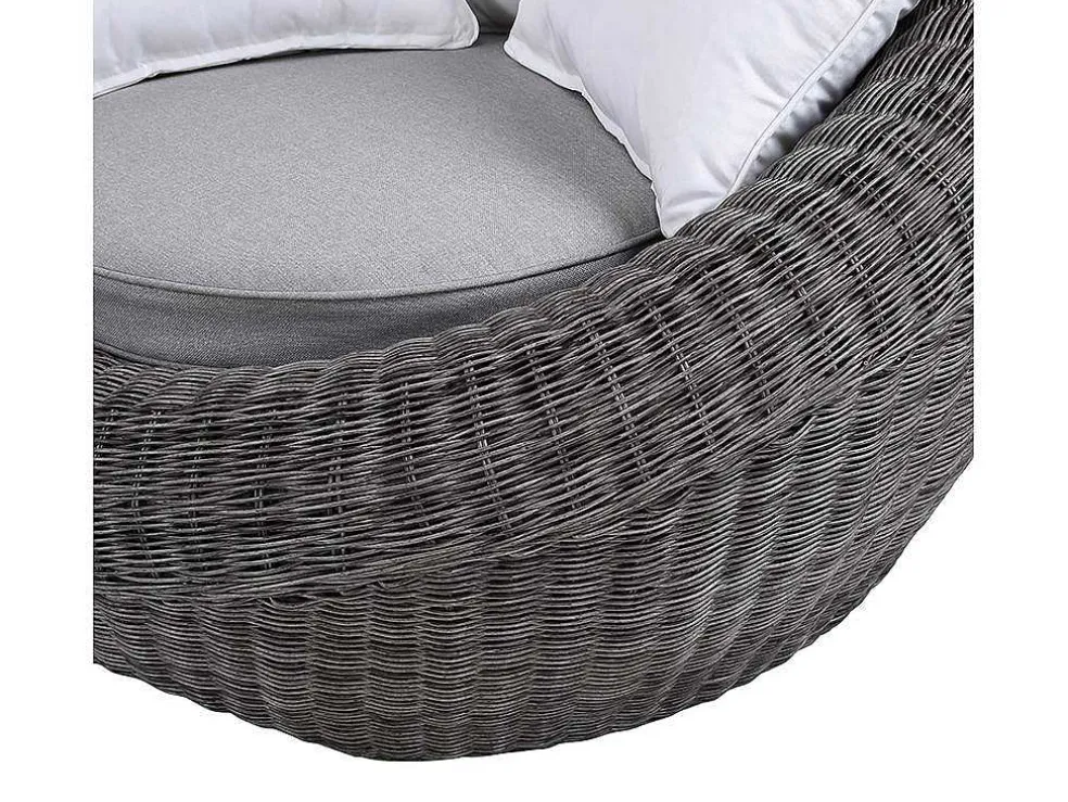 Loungeset Van Geweven Hars - Grijs - Zitbank, 2 Fauteuils En Salontafel - Whiteheaven