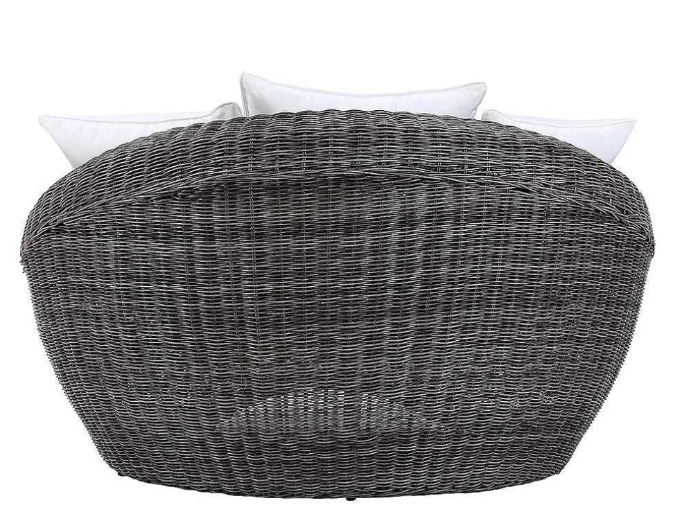 Loungeset Van Geweven Hars - Grijs - Zitbank, 2 Fauteuils En Salontafel - Whiteheaven