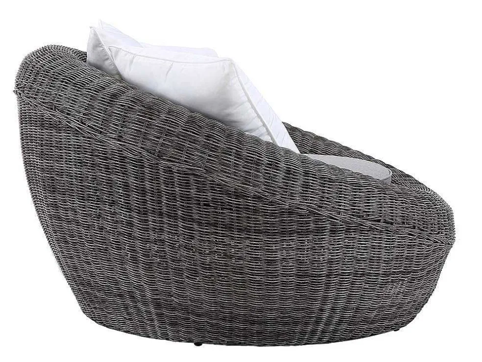 Loungeset Van Geweven Hars - Grijs - Zitbank, 2 Fauteuils En Salontafel - Whiteheaven