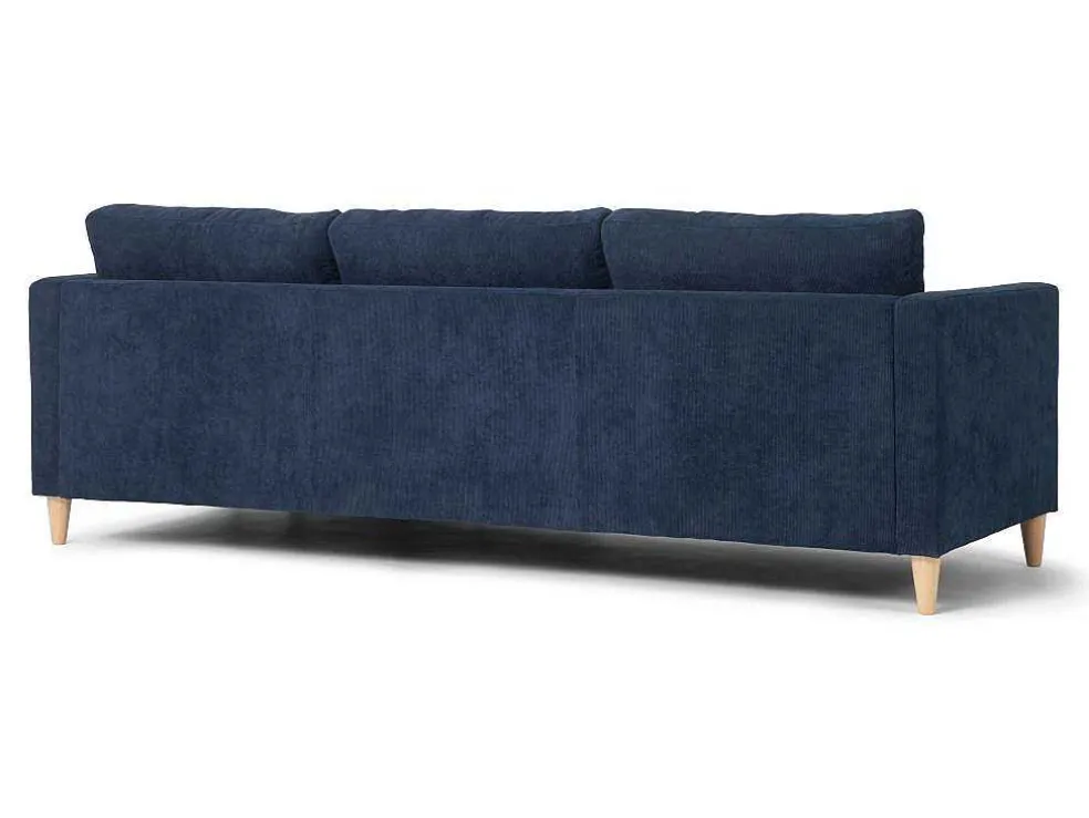 Marino Bank, Chaise Longue Naar Rechts Of Links Gedraaid In Fluweel Blauw.