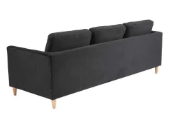 Marino Bank 3 Persoons Velours Zwart.