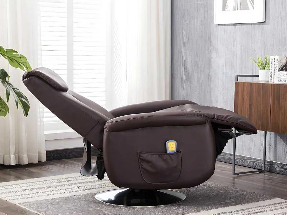 Massagestoel Kostas Van Kunstleer - Bruin