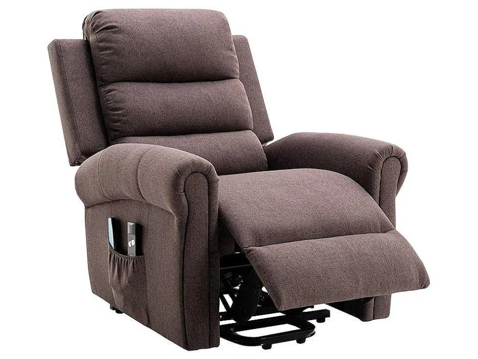 Massagestoel Met Elektrische Sta-Op Functie - Bruin - Lovari