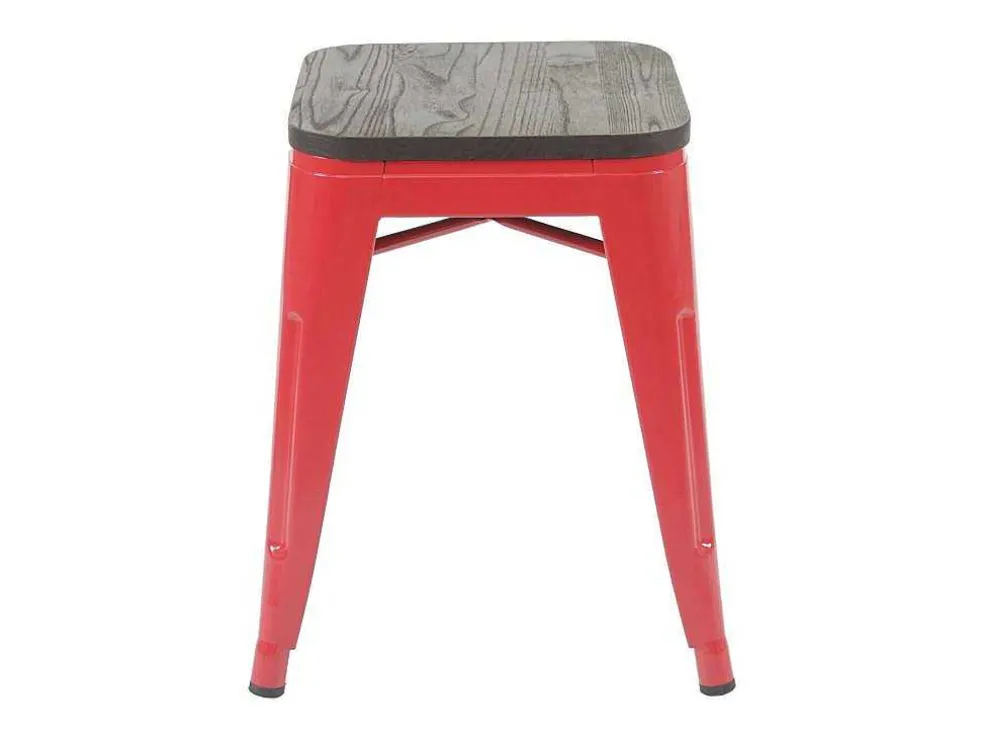 Mcw-A73 Kruk Incl. Houten Zitting, Rood