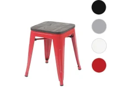 Mcw-A73 Kruk Incl. Houten Zitting, Rood