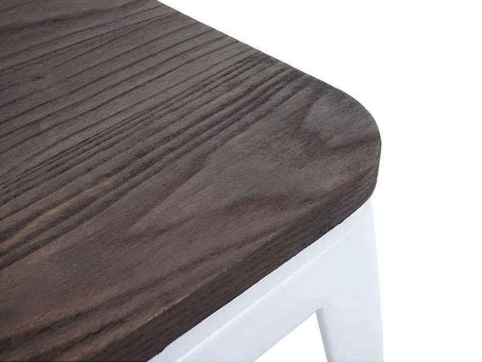 Mcw-A73 Kruk Incl. Houten Zitting, Wit
