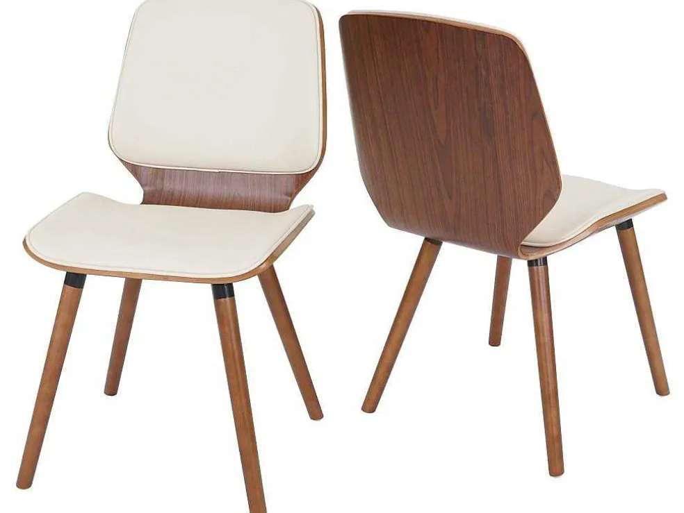 Mcw-B16 Eetkamerstoel (Set Van 2), Kunstleer Creme