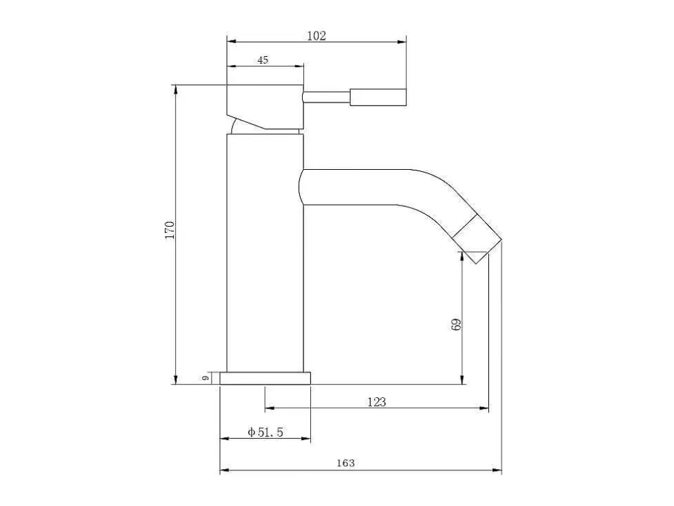 Mechanische Mengkraan Met Ronde Vorm Van Geborsteld Roestvrij Staal - Mat Zwart - H17 Cm - Salavan