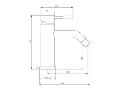 Mechanische Mengkraan Met Ronde Vorm Van Roestvrij Staal - Geborsteld Nikkel - H17 Cm - Salavan
