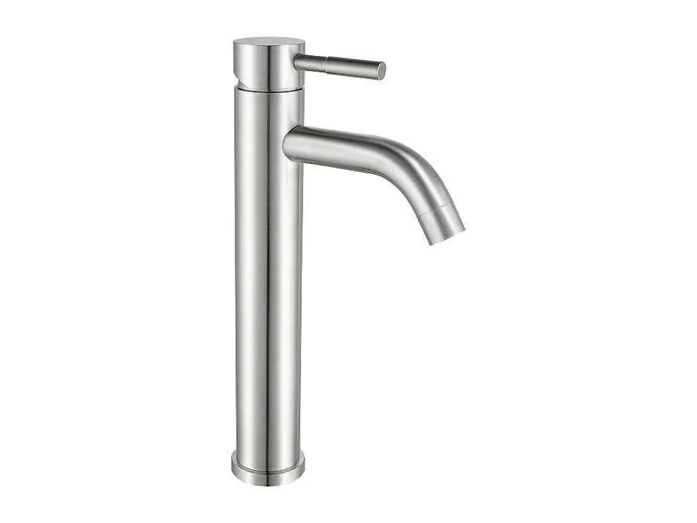 Mechanische Mengkraan Met Ronde Vorm Van Roestvrij Staal - Geborsteld Nikkel - H29,6 Cm - Salavan