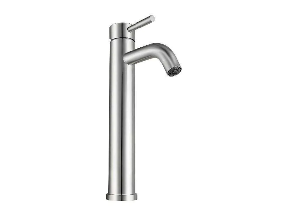 Mechanische Mengkraan Met Ronde Vorm Van Roestvrij Staal - Geborsteld Nikkel - H29,6 Cm - Salavan