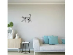 Metalen Decoratie Katten 2, Zwart, 46X1,5X37 Cm, Epikasa