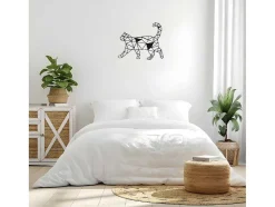 Metalen Decoratie Katten 2, Zwart, 46X1,5X37 Cm, Epikasa