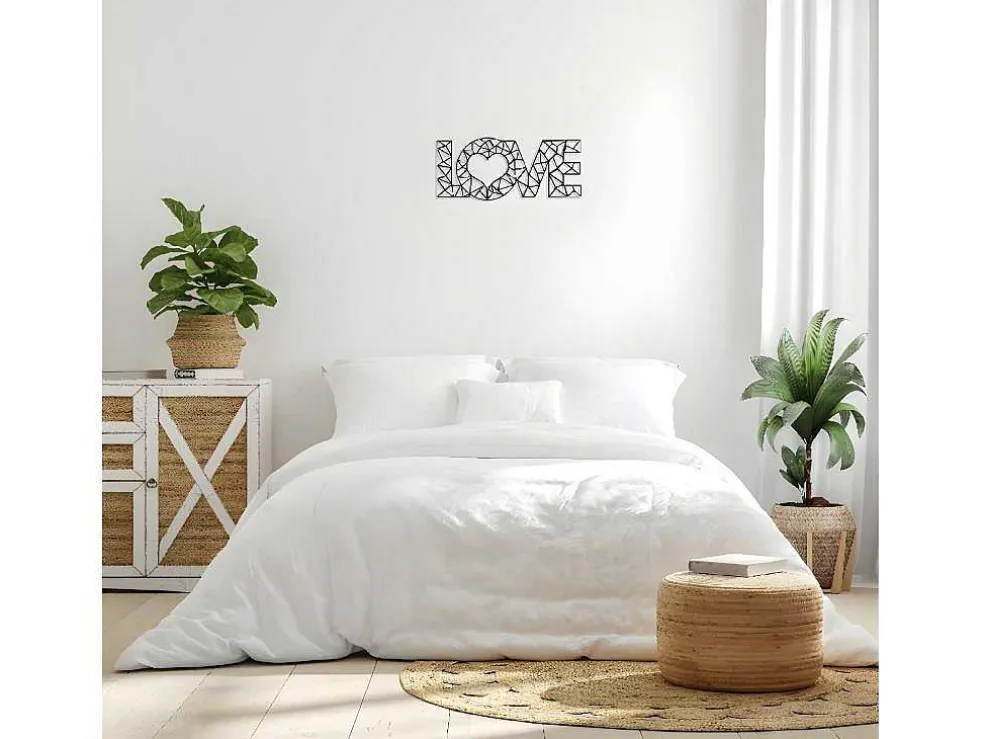 Metalen Decoratie Love 8, Zwart, 50X1,5X20 Cm, Epikasa