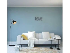 Metalen Decoratie Love 8, Zwart, 50X1,5X20 Cm, Epikasa