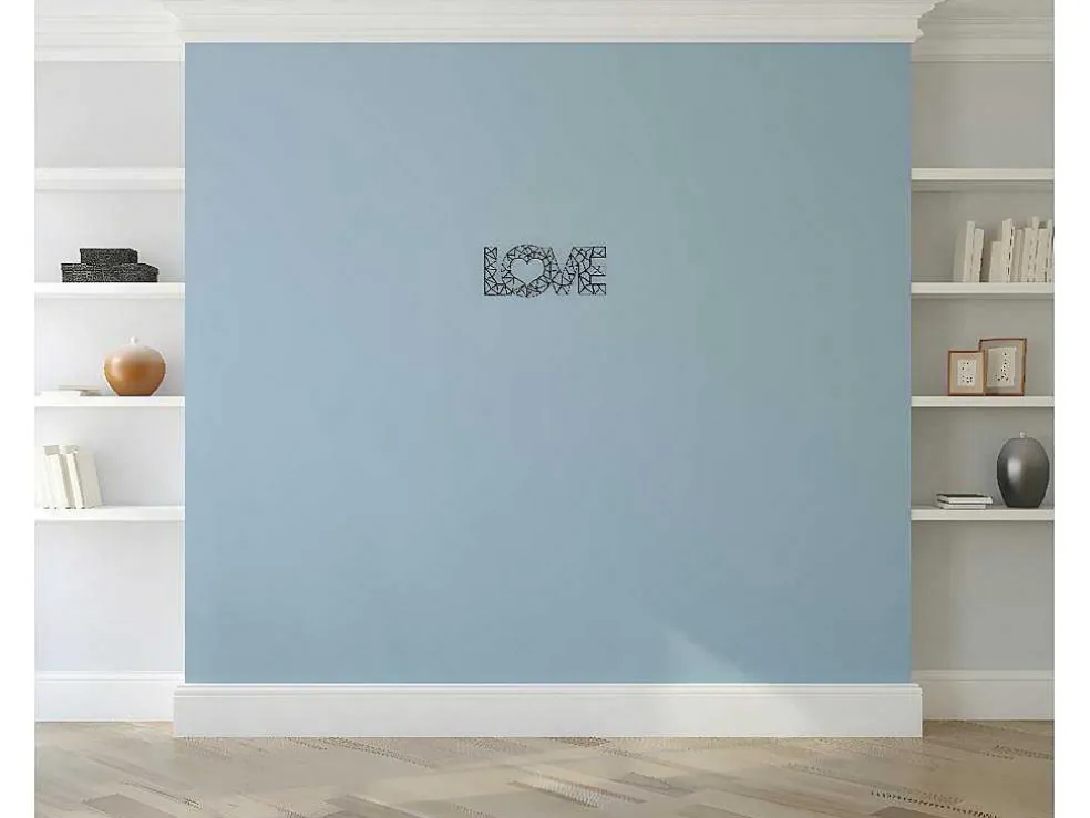 Metalen Decoratie Love 8, Zwart, 50X1,5X20 Cm, Epikasa