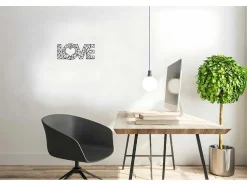 Metalen Decoratie Love 8, Zwart, 50X1,5X20 Cm, Epikasa