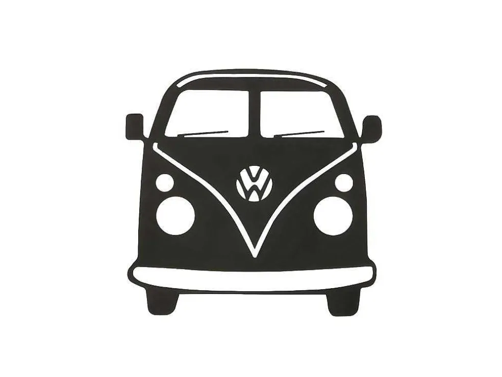 Metalen Decoratie Minivan, Zwart, 32X1,5X36 Cm, Epikasa