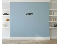 Metalen Decoratie Olifant 4, Zwart, 50X1,5X15 Cm, Epikasa