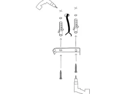 Metalen Plafondlamp Met 6 Bollen Damar - L. 100 X H. 52 Cm - Zwart En Goudkleurig