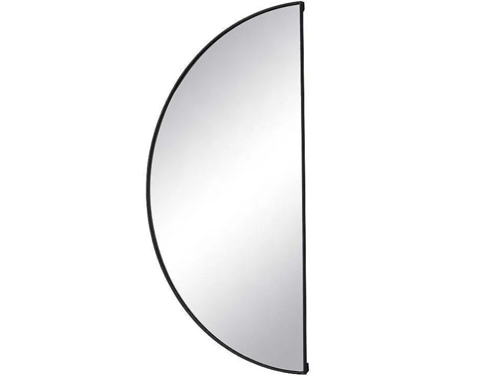 Metalen Spiegel Met Halve Cirkel Design - B.50 X H.100 Cm - Zwart - Gavra