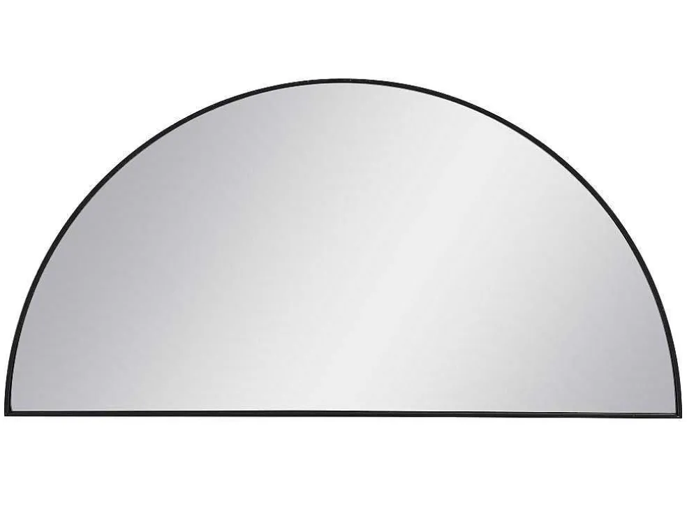 Metalen Spiegel Met Halve Cirkel Design - B.50 X H.100 Cm - Zwart - Gavra