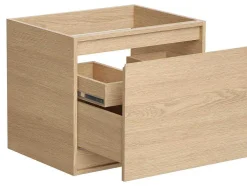 Meubel Onder Wastafel Met Engelse Lade - Eikenfineer - 60 Cm - Mesliva