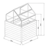 Mini-Tuinkas Van Polycarbonaat En Structuur Van Aluminium - L120 X B120 X H169 Cm - Antraciet - Genista
