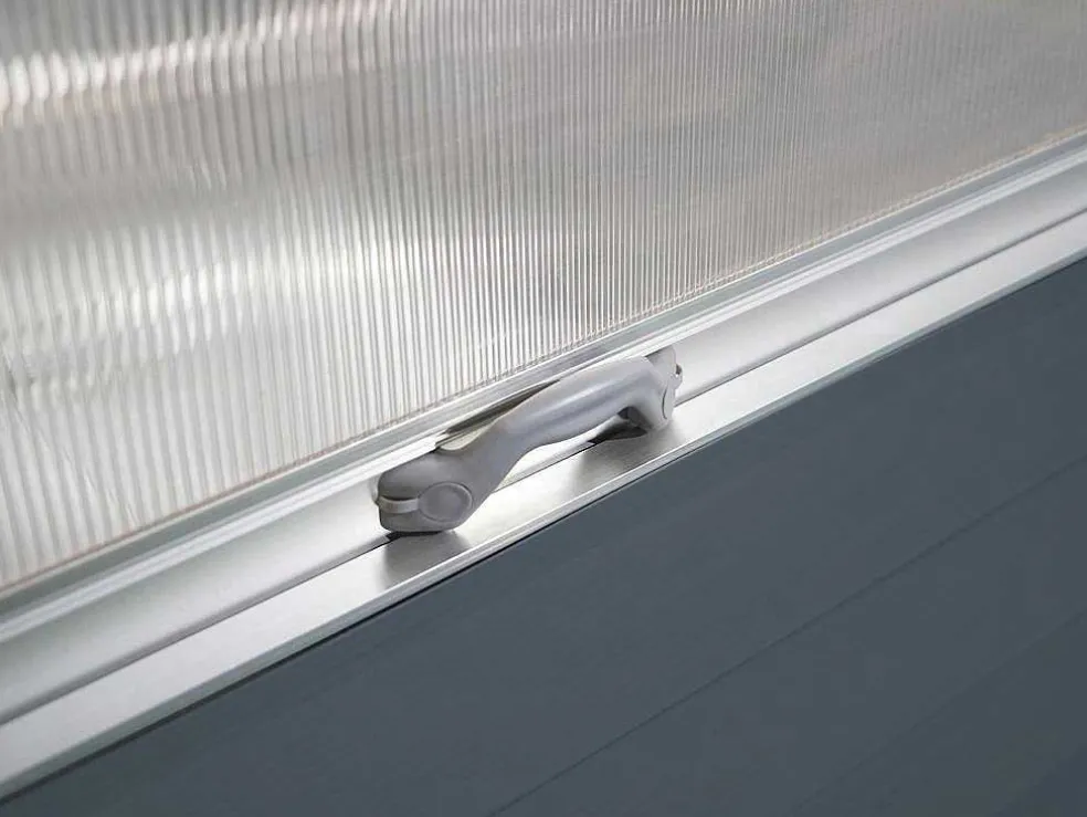 Mini-Tuinkas Van Polycarbonaat En Structuur Van Aluminium - L120 X B120 X H169 Cm - Antraciet - Genista