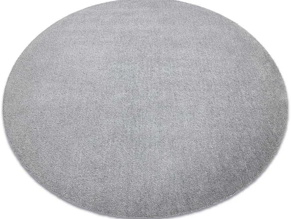 Modern Tapijt Wasbaar Latio 71351060 Rond Zilverkleuring Cercle 120 Cm