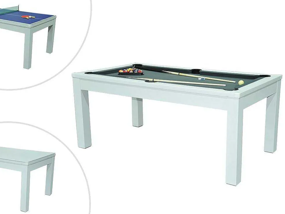 Moduleerbare Tafel - Wit - Biljart En Tafeltennis - L182 X B102 X H80 Cm - Henk