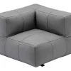 Moduleerbare Tuinzithoek 5 Plaatsen Van Stof: 3 Fauteuils, 1 Hoek, 1 Poef En 1 Salontafel - Antraciet - Livai Van Mylia