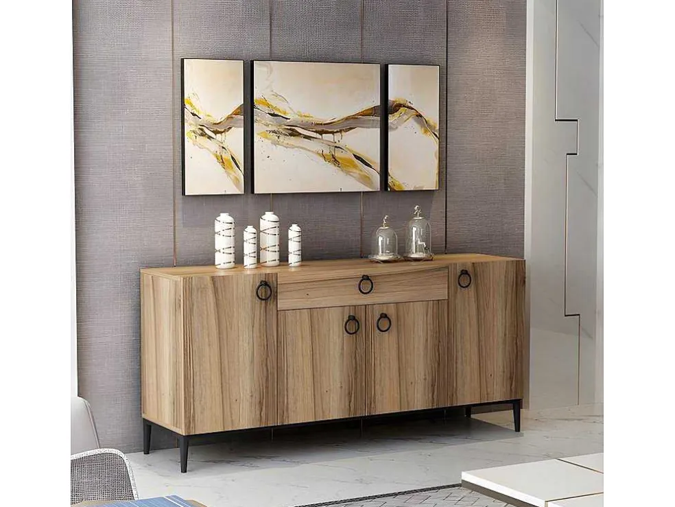 Moon Multifunctioneel Kabinet, Walnoot, 160X42X75 Cm, Epikasa