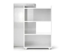 Nada Hoofdeinde 140 Cm Met 4 Planken Wit Hoogglans.