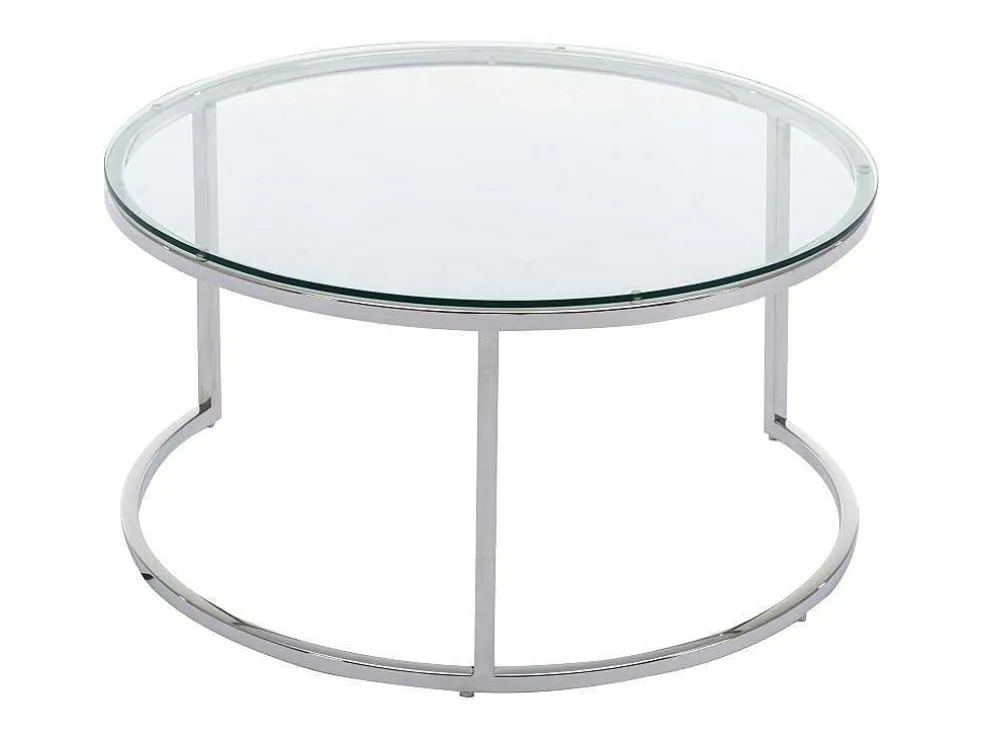 Nesttafels Van Gehard Glas En Roestvrij Staal - Zilver - Maevane Ii Van Pascal Morabito