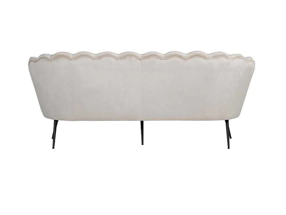 Nice Bank 3 Persoons Velours Beige.