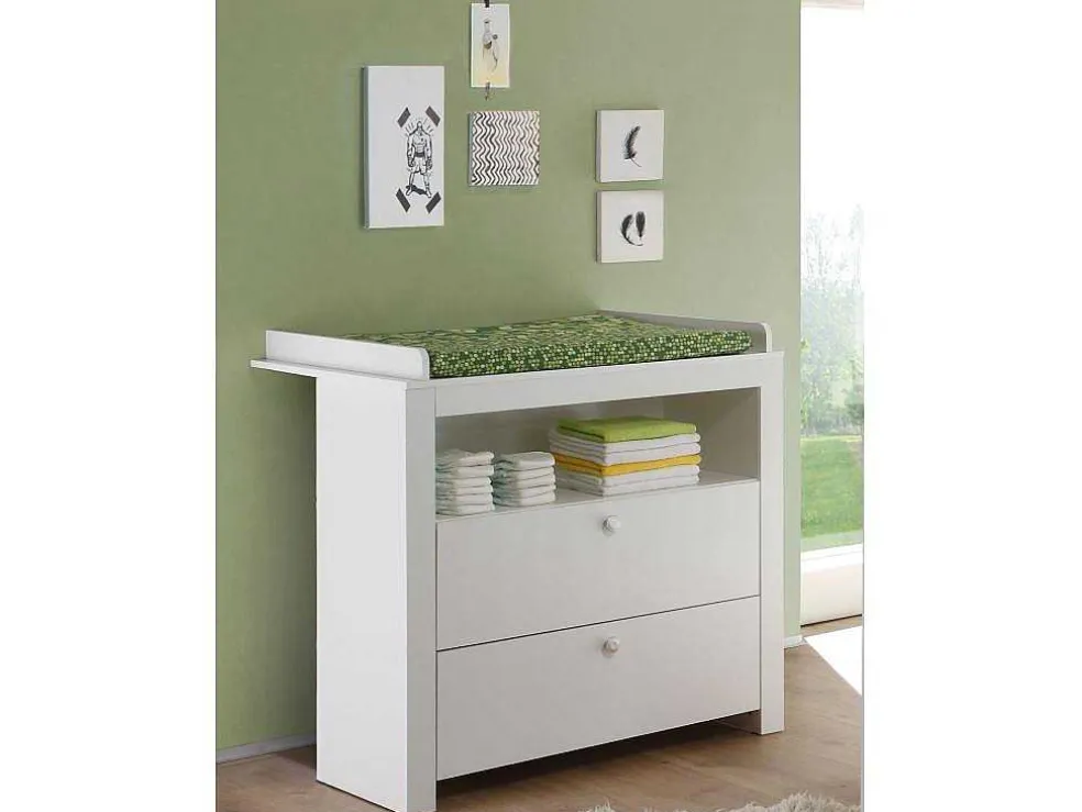 Olja Commode Met 2 Lades En 1 Plank, Wit.